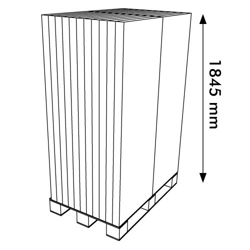 DISPLAY 340x575x1550+230 MM HEADER - CORRUGATED CARDBOARD