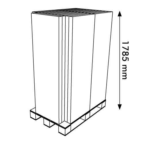 DISPLAY 340x355x1265+350 MM HEADER - CORRUGATED CARDBOARD