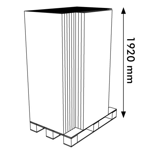 DISPLAY 300x640x1600+200 MM HEADER - CORRUGATED CARDBOARD