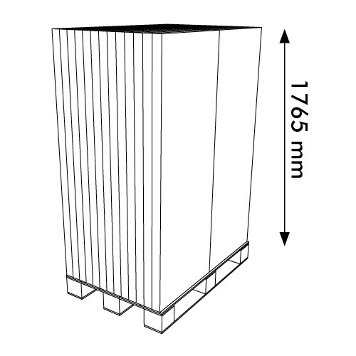 DISPLAY 400x580x1600+400 MM HEADER - CORRUGATED CARDBOARD