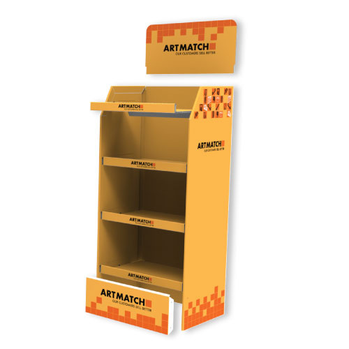 DISPLAY 530x670x1550+275 MM HEADER - CORRUGATED CARDBOARD