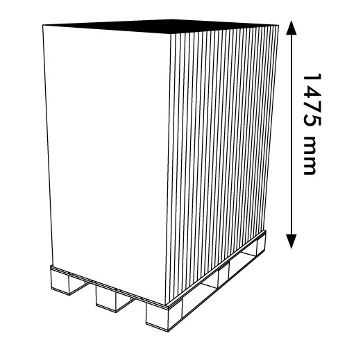 DISPLAY 305x405x1250+300 MM HEADER - CORRUGATED POLYPROPYLENE