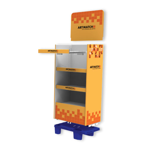 DISPLAY 400x585x1170+350 MM HEADER - CORRUGATED CARDBOARD