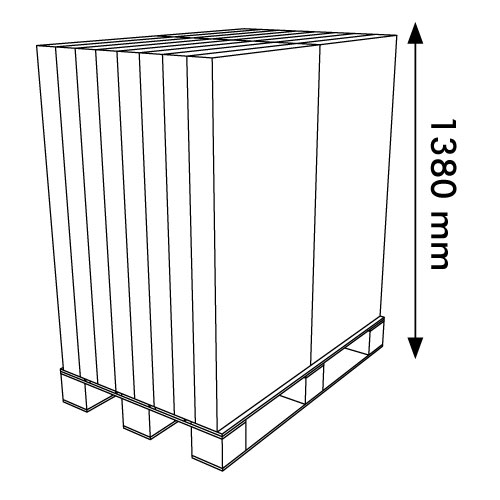 DISPLAY 400x585x1170+350 MM HEADER - CORRUGATED CARDBOARD