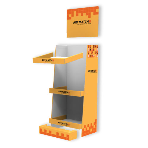 DISPLAY 480x600x1400+400 MM HEADER - CORRUGATED CARDBOARD