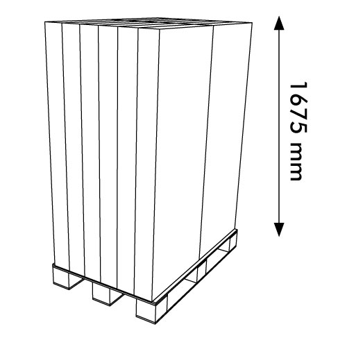 DISPLAY 480x600x1400+400 MM HEADER - CORRUGATED CARDBOARD