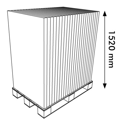 DISPLAY PALLET WRAP+POLES 1310x820x1630+150 MM HEADER - CORRUGATED CARDBOARD