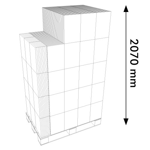 COUNTER DISPLAY 115x220x360+55 MM HEADER - CORRUGATED CARDBOARD