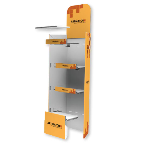 DISPLAY 350x250x1190+350 MM HEADER - CORRUGATED CARDBOARD