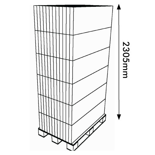 DISPLAY 350x250x1190+350 MM HEADER - CORRUGATED CARDBOARD