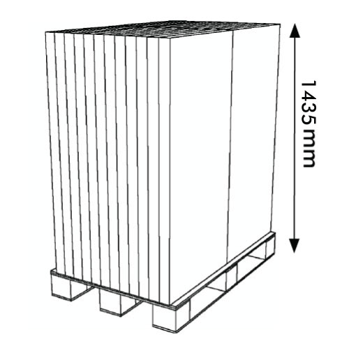 DISPLAY 600x400x1266+400 MM HEADER - CORRUGATED CARDBOARD