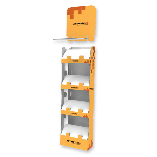DISPLAY 350x167x1190+350 MM HEADER - CORRUGATED CARDBOARD