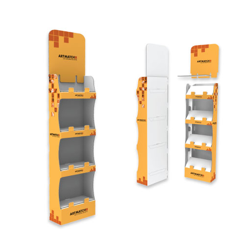 DISPLAY 350x167x1190+350 MM HEADER - CORRUGATED CARDBOARD