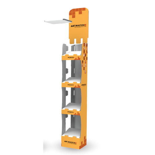 DISPLAY 200x200x1190+350 MM HEADER - CORRUGATED CARDBOARD