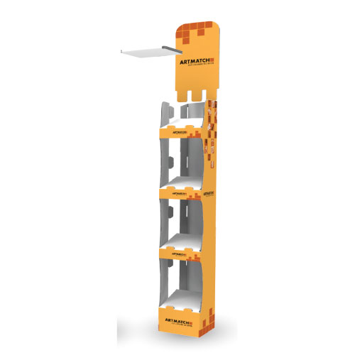 DISPLAY 300x200x1190+350 MM HEADER - CORRUGATED CARDBOARD