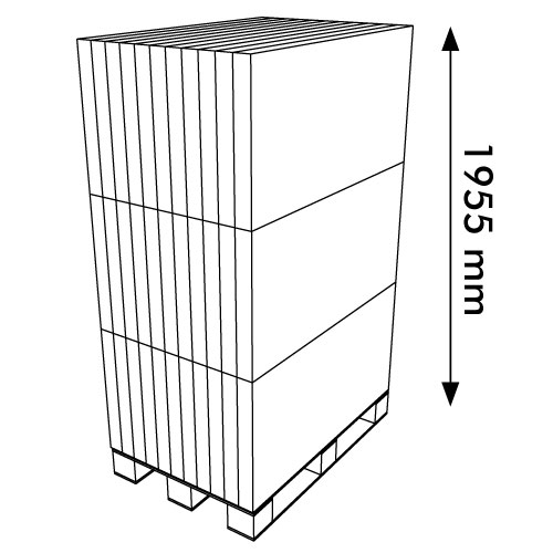 DISPLAY 400x600x1190+350 MM HEADER - CORRUGATED CARDBOARD