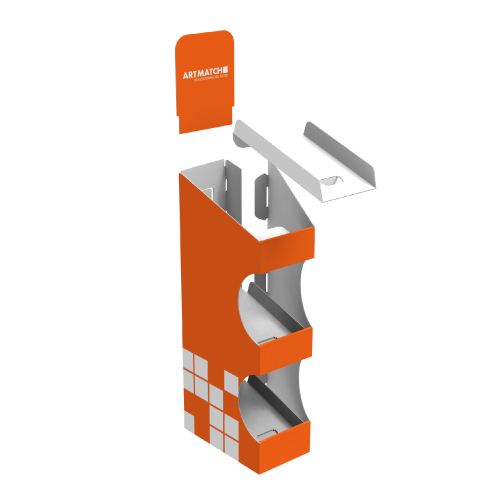 COUNTER DISPLAY 125X225X520+125 MM HEADER