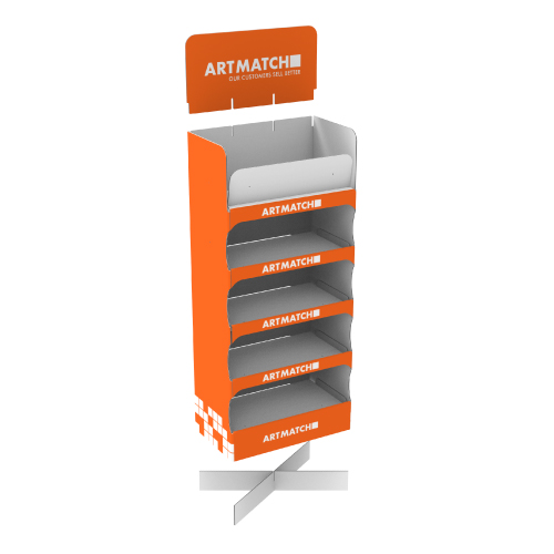 DISPLAY 380x660x1500+250 MM HEADER - CORRUGATED CARDBOARD