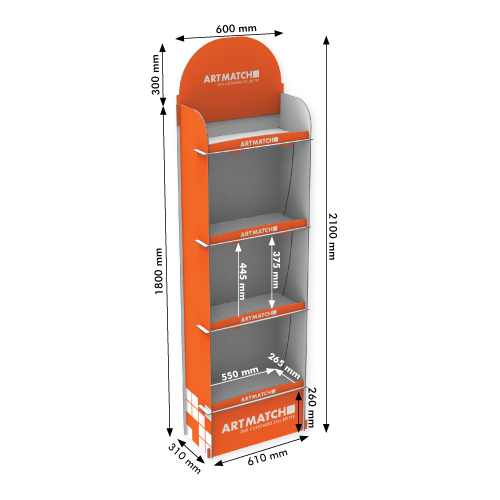 DISPLAY HDF 310x610x1800+300 MM