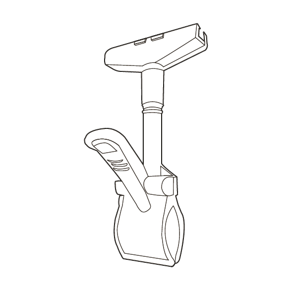 UNIVERSAL CLAMP, 25 MM MATERIAL THICKNESS, 70 MM T-PIECE LENGTH