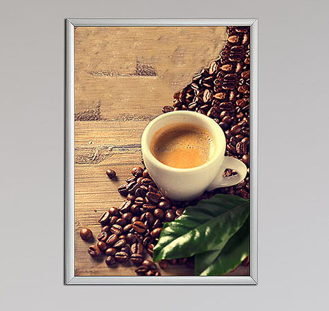 ALU-SNAP TYPE FRAME WITH CHROMIUM MITRED CORNERS, A3 (297X420 MM), 25 MM PROFILE