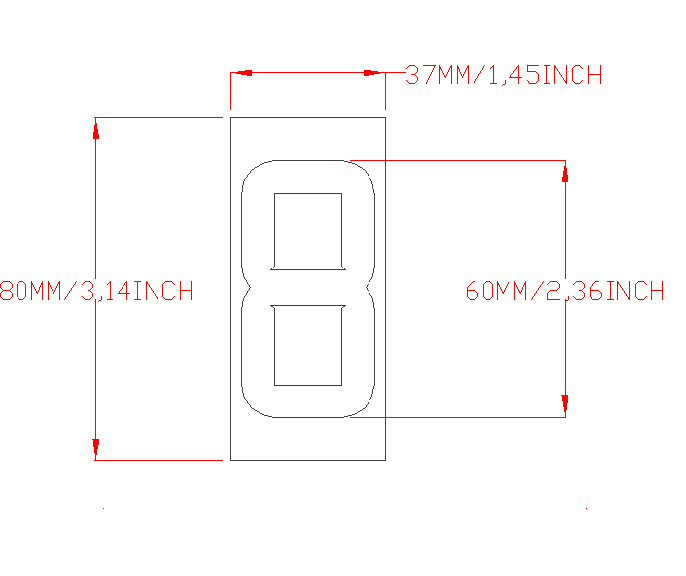 PP60 SINGLE DIGIT HINGED MODULE BLACK, 80X37 MM, WITH HOLDER