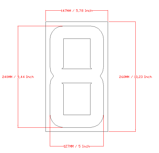 PP240 SINGLE DIGIT, HINGED MODULE BLACK, 260X147 MM