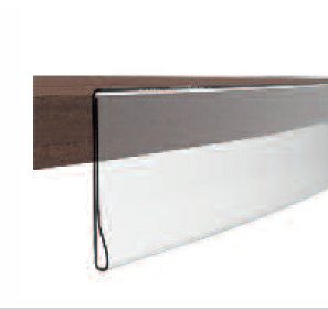 DBR SCANNING RAIL, 60X1000 MM, WITH ADHESIVE TAPE FOR ROUNDED SHELVES, WITHOUT GRIP 