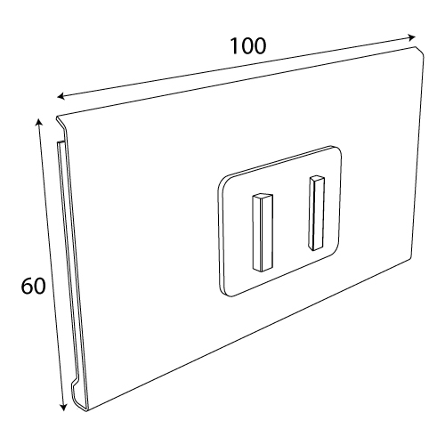 100X60 MM, DBR SCANNER PROFILE WITH CLICK ADAPTOR