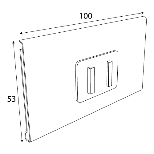 100X53 MM, DBR SCANNER PROFILE WITH CLICK ADAPTOR