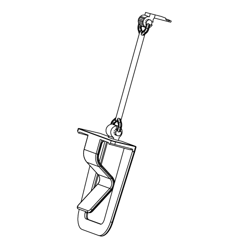 CARDBOARD CLAMP 70 WITH 100 MM ROD AND CLICK ADAPTOR FOR PRICE CASSETTES