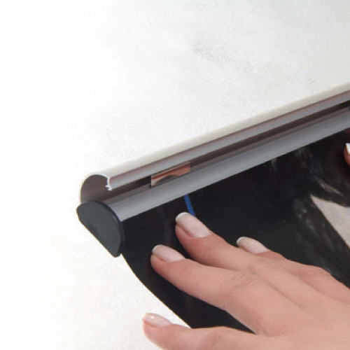 ALU SNAP PROFILE FOR POSTERS SUSPENSION, 26X1000 MM, PRINT THICKNESS MAX 3 MM