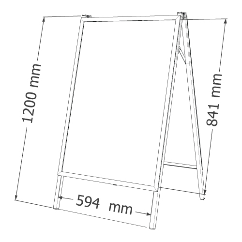 PEOPLE STOPPER, 25 MM ALUMINUM FRAMES, A1, 1200 MM HEIGHT, PVC AR COVER