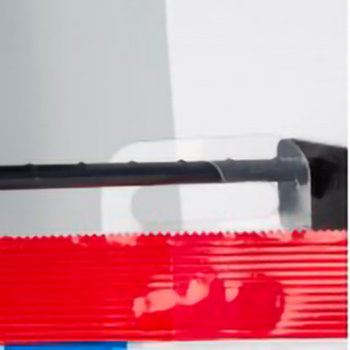 EURO SLOT HANG TAB, 51X54 MM, FIXING SURFACE 25X54 MM, COVERED BY 1 MM ADHESIVE FOAM