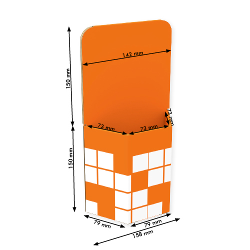 500 G COUNTER DISPLAY 158X150+150 MM HEADER