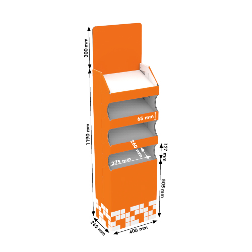 16 KG, DISPLAY POP UP 265x400x1190+300 MM HEADER