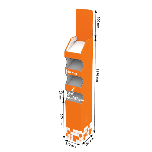 16 KG, DISPLAY POP UP 265x210x1195+300 MM HEADER