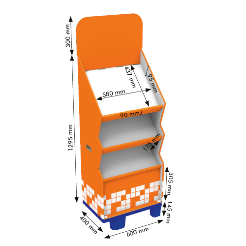 30 KG, DISPLAY 400X600X1295+300 MM HEADER