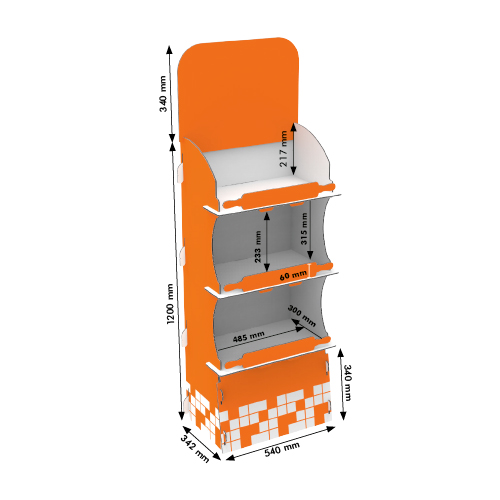 HDF DISPLAY 342x540x1200+340 MM HEADER