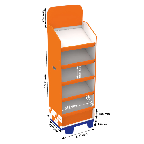 39 KG, DISPLAY 400x600x1505+250 MM HEADER