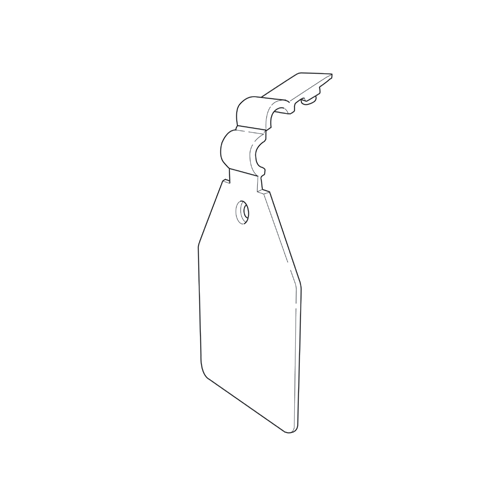 NARROW PLASTIC HOLDER FOR ADHESIVE LABELS 25X25 MM