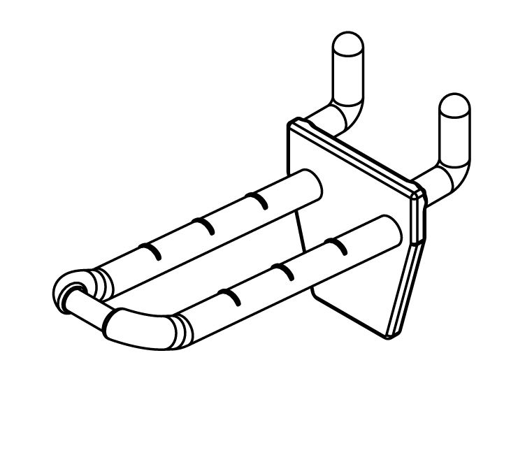 "U" ROUND ENDED HOOK FOR PUNCHED PANELS,VARIOUS LENGTHS