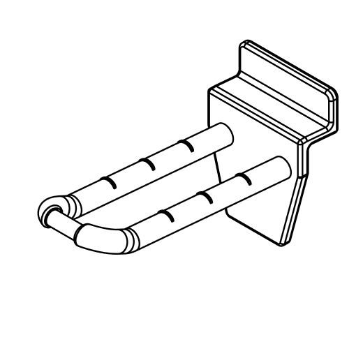 "U" ROUND ENDED HOOK FOR SLATWALL, VARIOUS LENGTHS