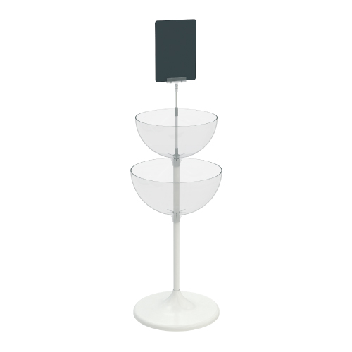 UNIBOWL TOWER CONSISTS OF TWO PLASTIC SPHERES WITH TUBE AND ROUND BASE