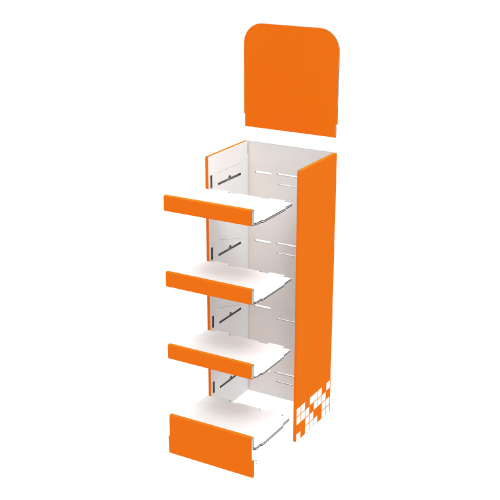 80 KG, DISPLAY 400x300x1085+350 MM HEADER - CORRUGATED CARDBOARD