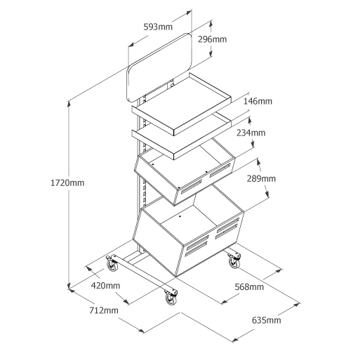 120 KG, MULTIMATERIAL DISPLAY 712X635X1720 MM