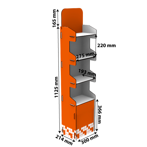 24 KG, HDF DISPLAY, 214X300X1125+165 MM HEADER