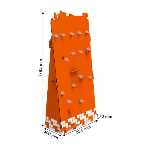HDF DISPLAY, 400X826X1785 MM