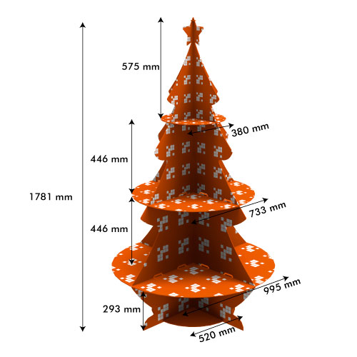 18 KG, HDF DISPLAY 995X995X1781 MM